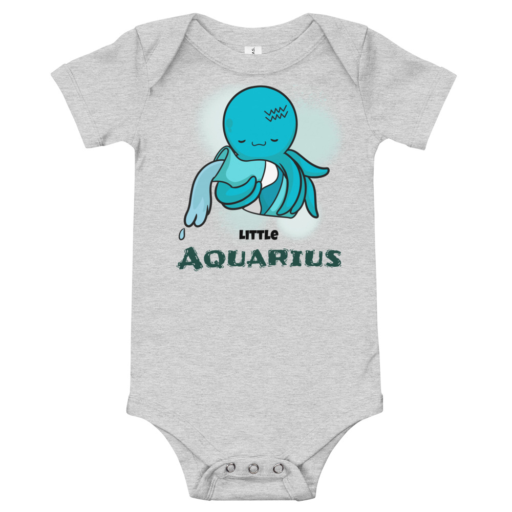 Little Aquarius - light Baby short sleeve one piece - Image 2