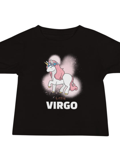 Little Virgo - white text Baby Jersey Short Sleeve Tee