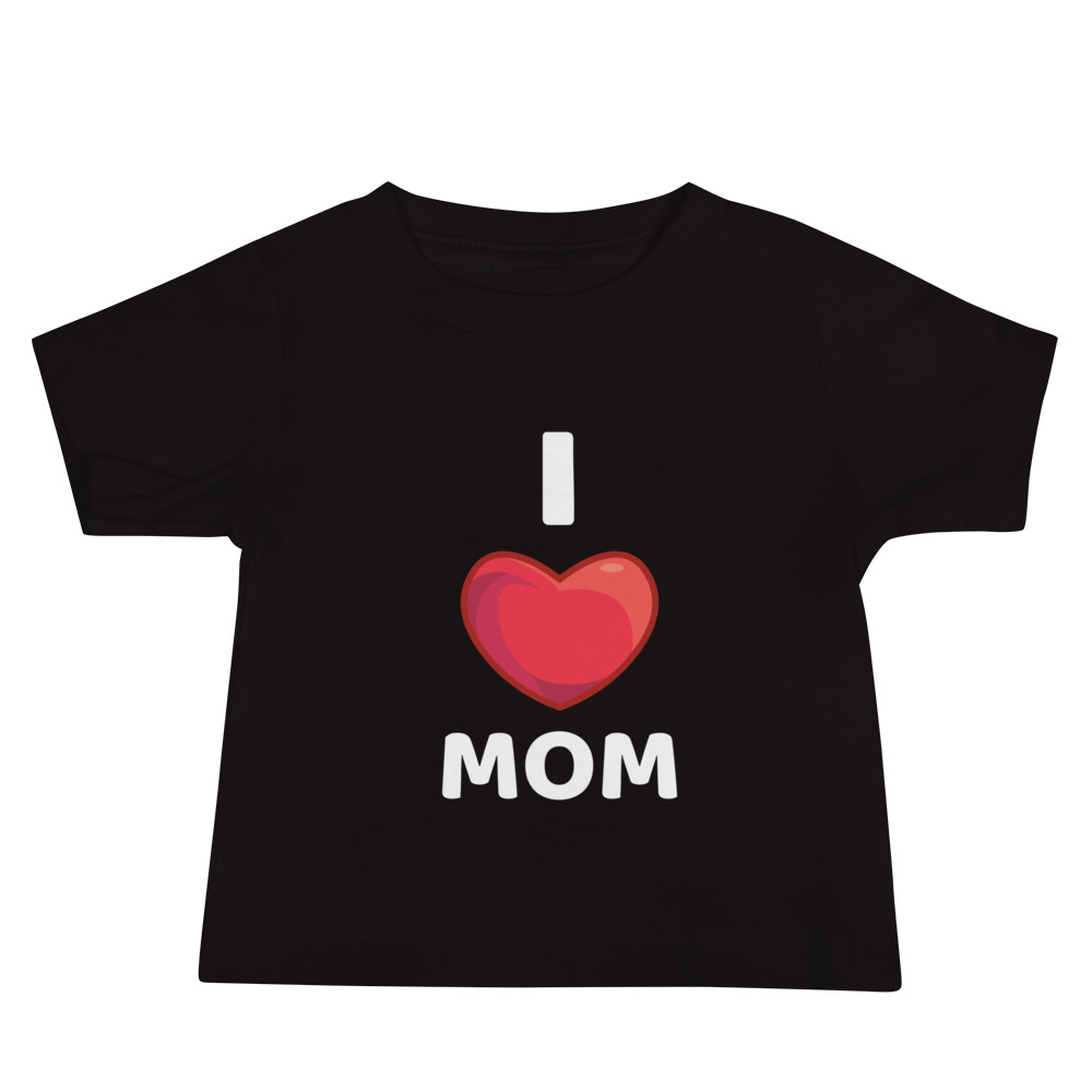 I Heart Mom - white text Baby Jersey Short Sleeve Tee